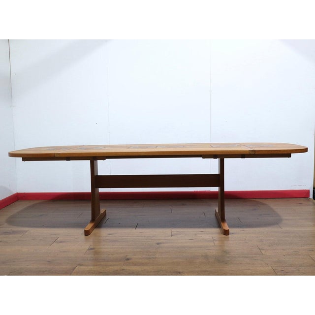 Mid Century Modern Vintage Teak and Danish Extending Dining Table by Ansager For Sale - Image 13 of 15