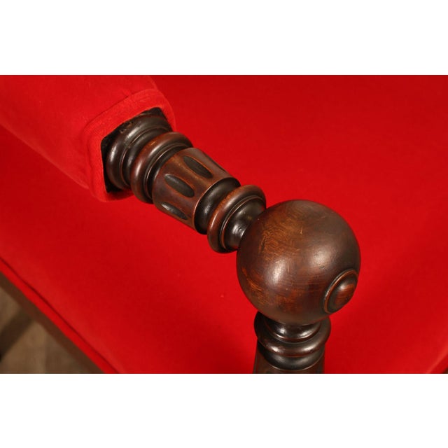 Gothic Revival Walnut Carved Wood Throne Pair Of Armchairs For Sale - Image 14 of 18