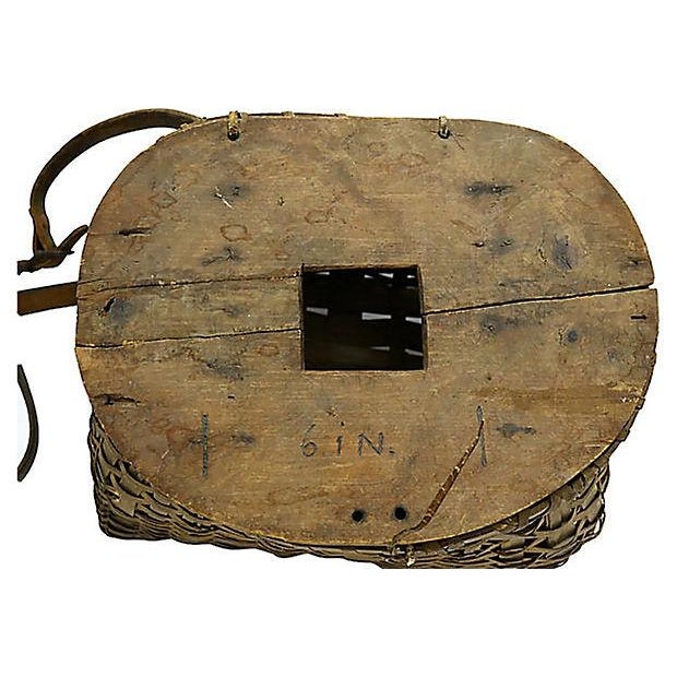 Antique Rustic American Fishing Creel Chairish