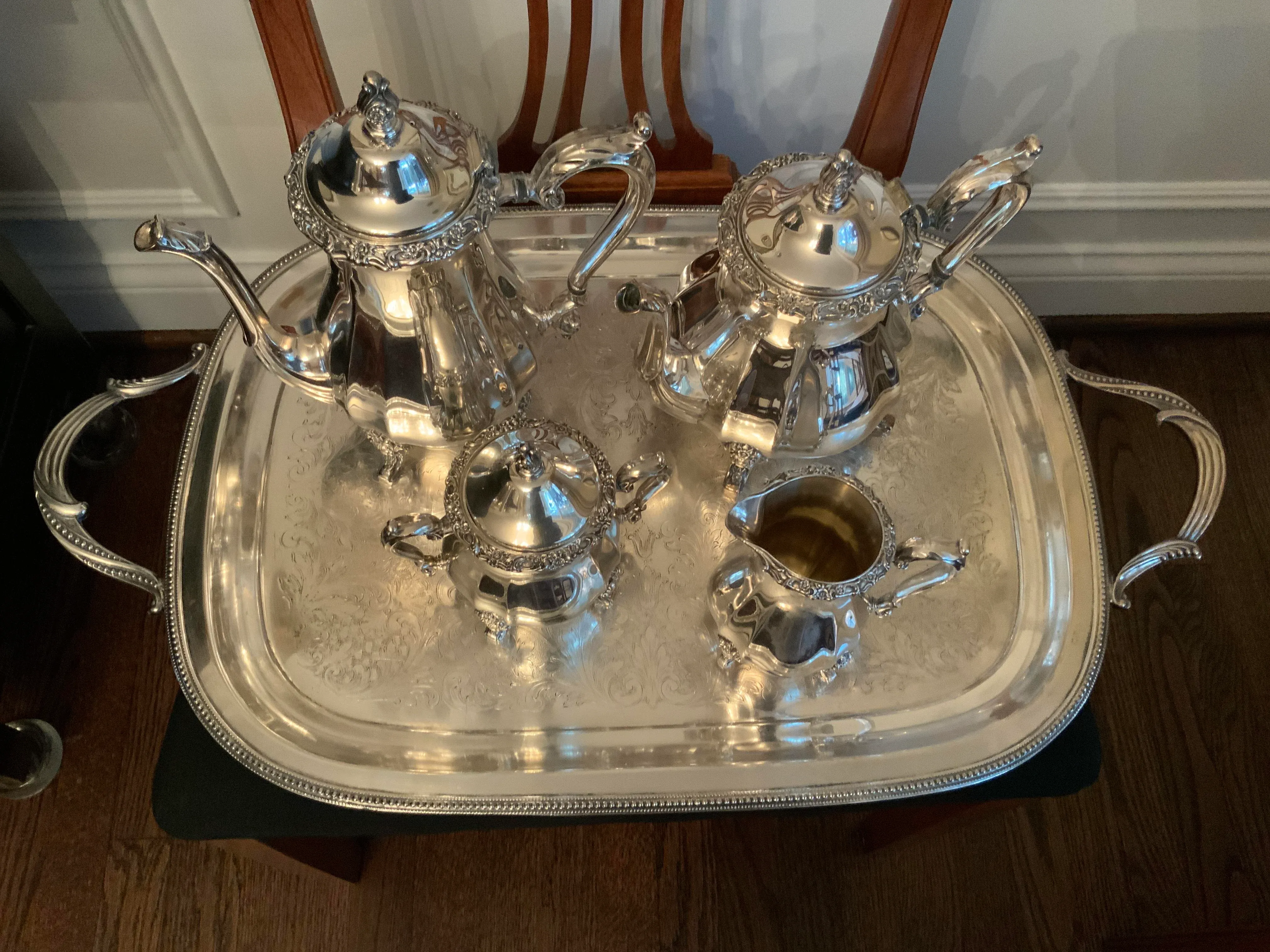 Vintage International Silver Co. Wilcox American Rose Countess Tea