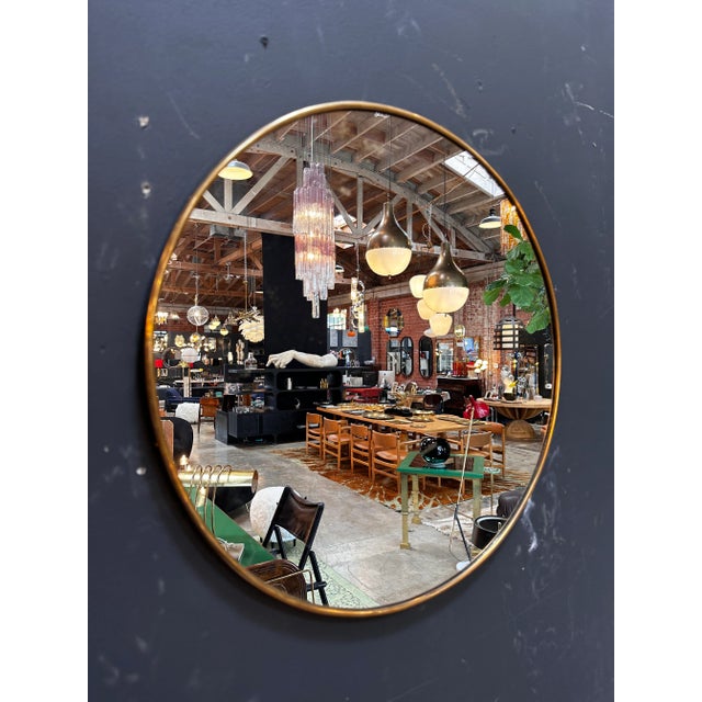 1980s Vintage Italian Round Wall Mirror 1980s For Sale - Image 5 of 6