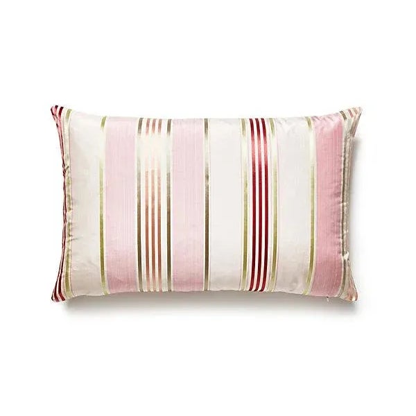 Traditional The House of Scalamandré Charlotte Stripe Lumbar Pillow, Blush For Sale - Image 3 of 3