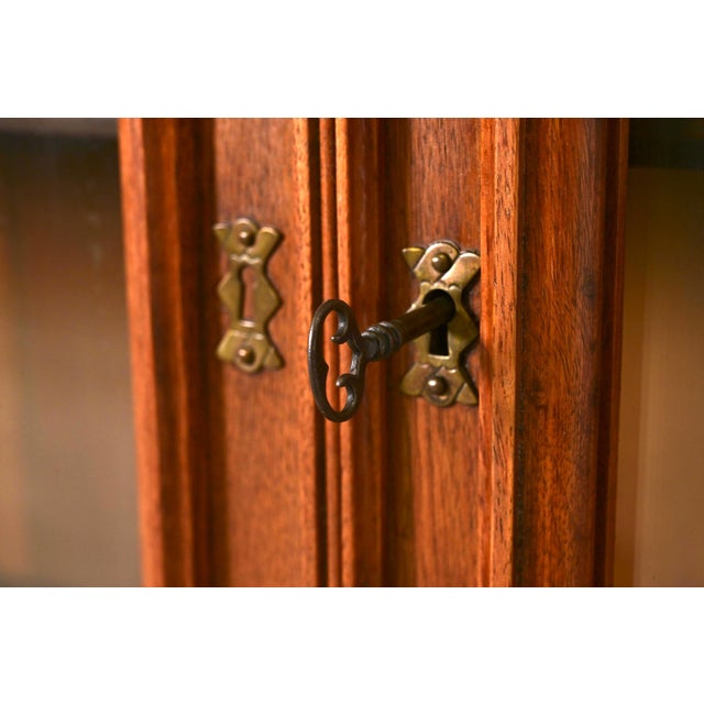 Wood Herter Brothers Style Antique Eastlake Victorian Carved Burled Walnut Bookcase, Circa 1880s For Sale - Image 7 of 13