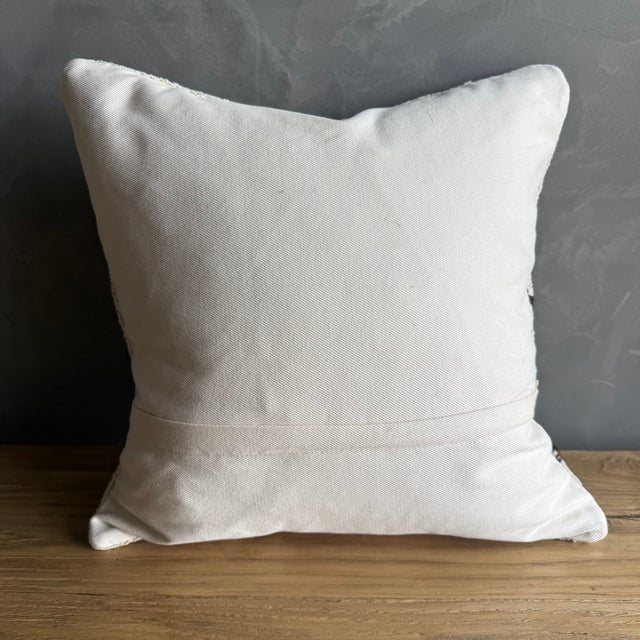 Textile Vintage Rug Pillow Cover With Original Seams For Sale - Image 7 of 7