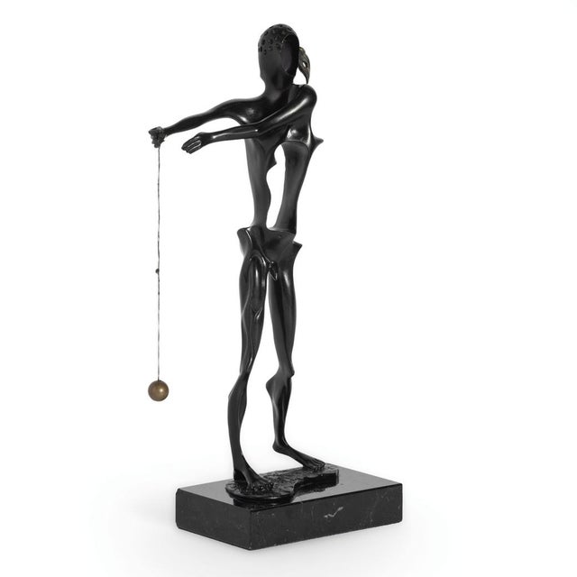 SALVADOR DALÍ Figueras 1904 - 1989 Hommage à Newton, 1980 Bronze on marble base, 36 x 17 x 8.5 (excluding base) Signed,...