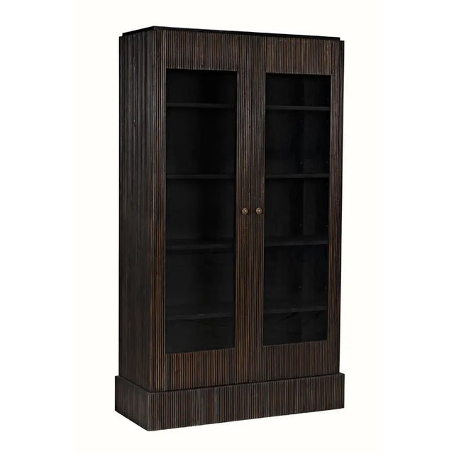 Not Yet Made - Made To Order NOIR Noho Hutch, Hand Rubbed Black with Light Brown Trim For Sale - Image 5 of 14