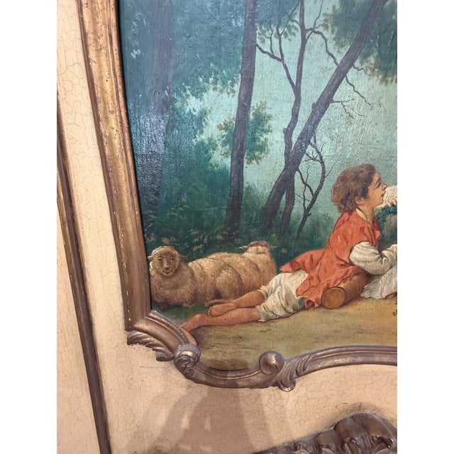 Beige Large 19th Century French Louis XVI Trumeau Mirror For Sale - Image 8 of 13