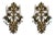 Pair of Traditional Italian Hand Carved Wood Floral Design Sconces For Sale