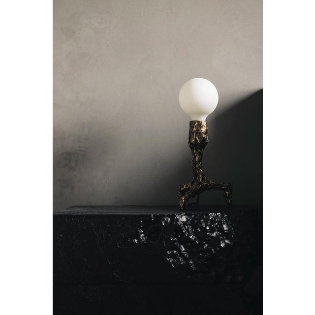 Sweet Thing Small Lamp in Patinated Cast Bronze by William Guillon For Sale - Image 16 of 18