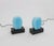 Metal Dorane Blue Table Lamps by Ettore Sottsass for Stilnovo, 1970s, Set of 2 For Sale - Image 7 of 8