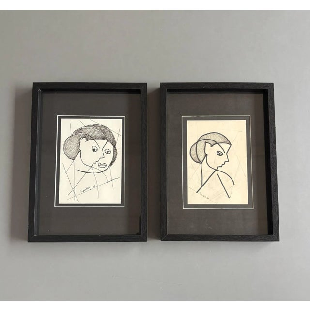 Nice set of two early art works of Siep van den Berg. Sijbren Ridsert (Siep) van den Berg (Tirns, January 14, 1913 –...