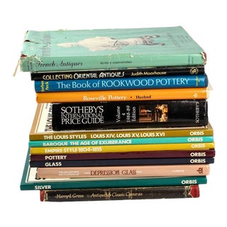 Pottery Glass French Antiques Books Collector Reference Guides Set of 13 For Sale