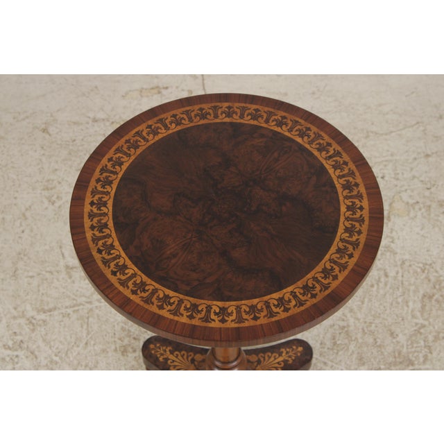 Traditional Maitland Smith 89-0406 Inlaid Mahogany Table For Sale - Image 3 of 13