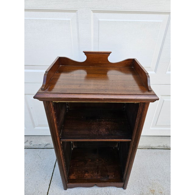 Victorian Antique Wooden Open Bookcase - Adjustable Shelf For Sale - Image 3 of 18