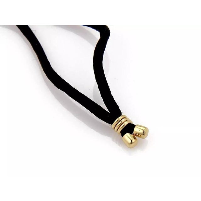 Tiffany and Co. Tiffany & Co. Picasso Zellige 18k Gold Medallion Pendant & Cord Necklace For Sale - Image 4 of 6