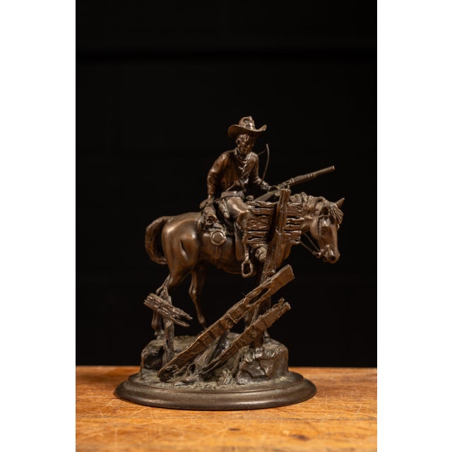 1970 Solid bronze numbered edition John Polland (1932-2003) statue. Signature and edition number located on base of back...