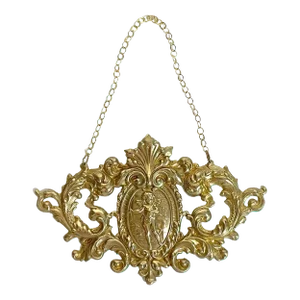 Early 20th Century French Belle âˆšÃ¢poque Gilt Bronze Putti Motif Bottle Ornament / Tag