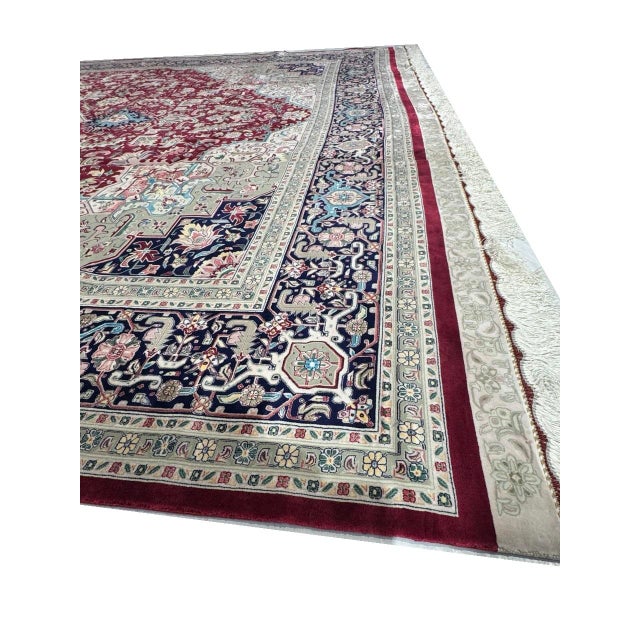 Textile Pasargad DC Persian Tabriz Heriz Design Rug For Sale - Image 7 of 10