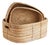Cane Rattan Rectangular Baskets, Set Of 3 For Sale