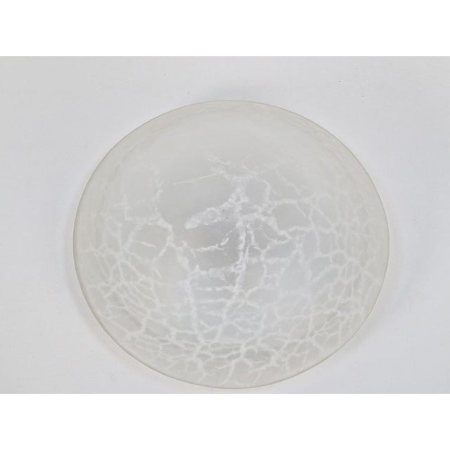 Metal Vintage Mushroom Ceiling Lamp in Glass, 1970s For Sale - Image 7 of 12