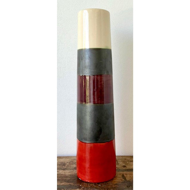 Vintage Original Studio Pottery Vase For Sale - Image 4 of 9
