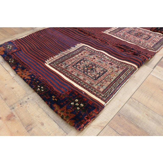 Antique Persian Saddlebag - 03'05 X 05'02 For Sale - Image 10 of 13
