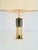 Hollywood Regency Geometric Brass and Chrome Table Lamp by Willy Daro, France, 1970 For Sale - Image 3 of 14