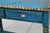 Late 20th Century Spanish Revival Console Table | Hand-Painted Distressed Blue Accent Table | Barley Twist Legs | Two Drawer Sofa Table For Sale - Image 11 of 16