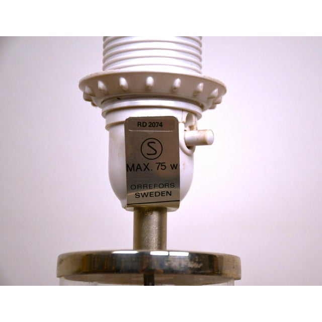 Swedish Art Glass Table Lamps by Carl Fagerlund for Orrefors, 1950s, Set of 2 For Sale - Image 11 of 12