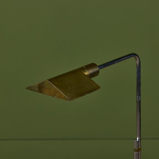 Cedric Hartman Parallel Bar Brass and Stainless Steel Floor Lamp For Sale - Image 10 of 15
