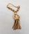 Napier Vintage 1960s Signed Napier Goldtone Tassel Brooch For Sale - Image 4 of 5