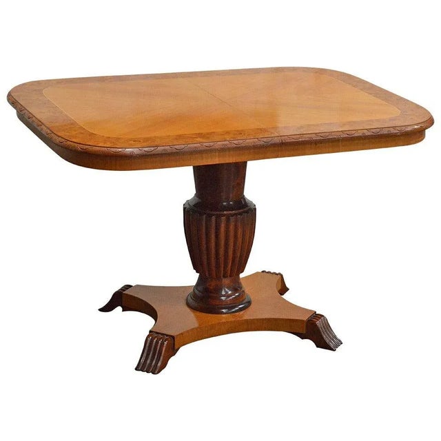 Swedish Adjustable Art Deco, Rectangular Golden Elm End or Side Table For Sale - Image 9 of 9