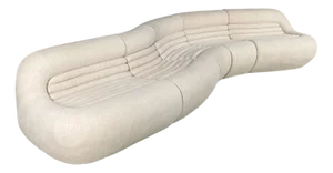 Italian Modern White Carrera Sofa attributed to De Pas, Durbino and Lomazzi for B&B Italia, 1970s