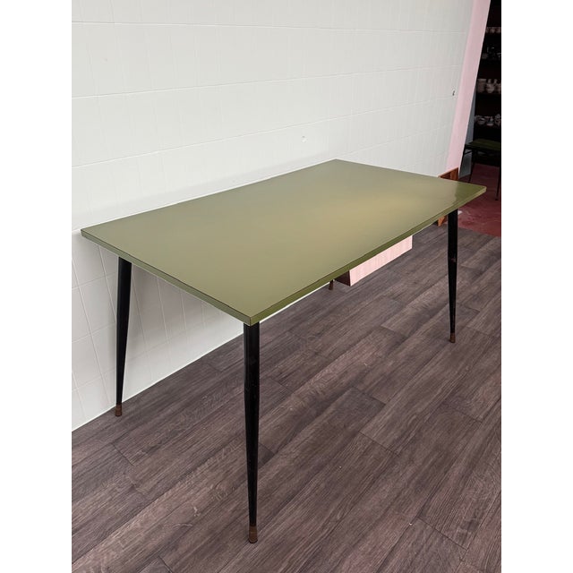 1960s Vintage Italian Dining Table and Formica Chairs, Set of 7 For Sale - Image 5 of 18