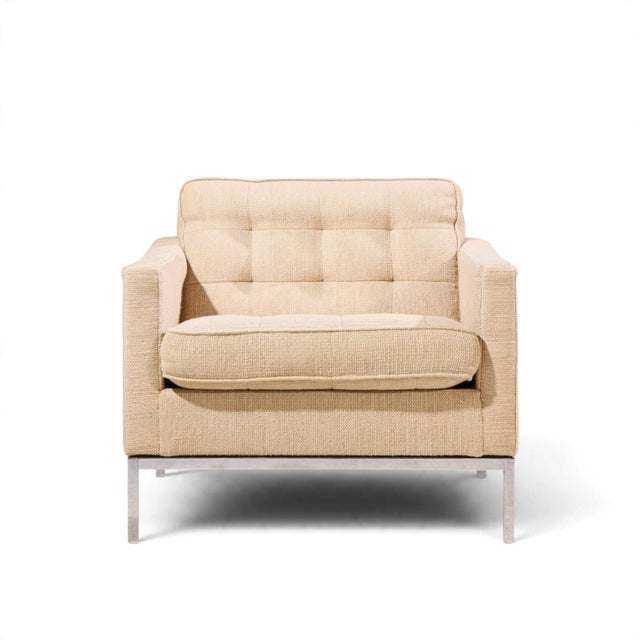 Mid 20th Century Florence Knoll Mid Century Relaxed Cube Club Lounge Chairs - Pair For Sale - Image 5 of 13