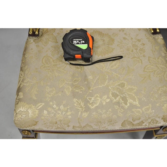 Brown Vintage French Empire Mahogany Side Chairs With Bronze "Sphinx" Ormolu - A Pair For Sale - Image 8 of 12