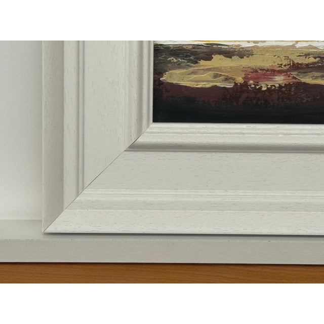 Midnight Ember - Miniature Abstract Landscape Art Study by Contemporary Artist 2025 For Sale - Image 13 of 17