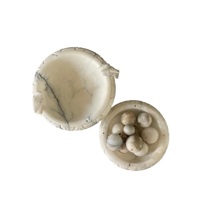 Victorian Early 20th Century Set of Two Italian Alabaster Victorian Bird Baths For Sale - Image 3 of 4