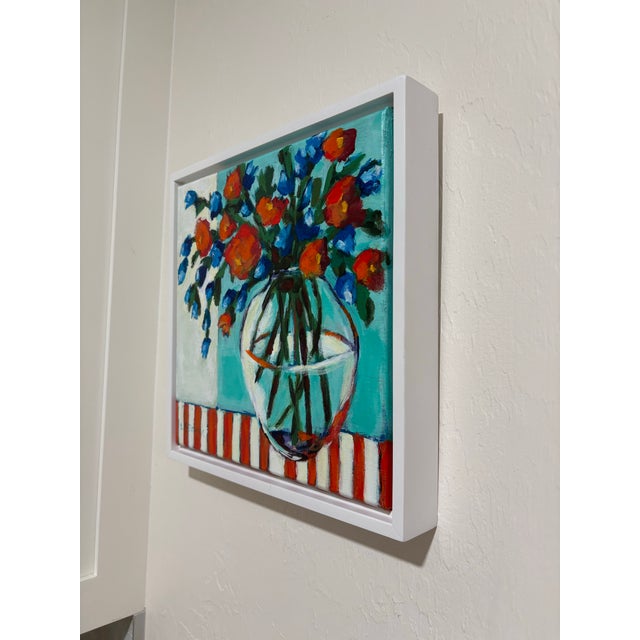 “Garden Rhythm” Original Acrylic Contemporary Expressive Floral Still Life by Linda McDonough For Sale - Image 4 of 12