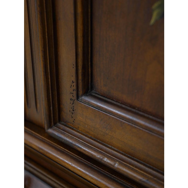 Brown Ethan Allen Venetian Decorated Secretary Desk For Sale - Image 8 of 18