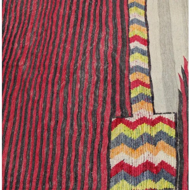 Handwoven Scandinavian Style Persian Kilim Area Rug - 3'5" × 7'5″ For Sale - Image 4 of 8