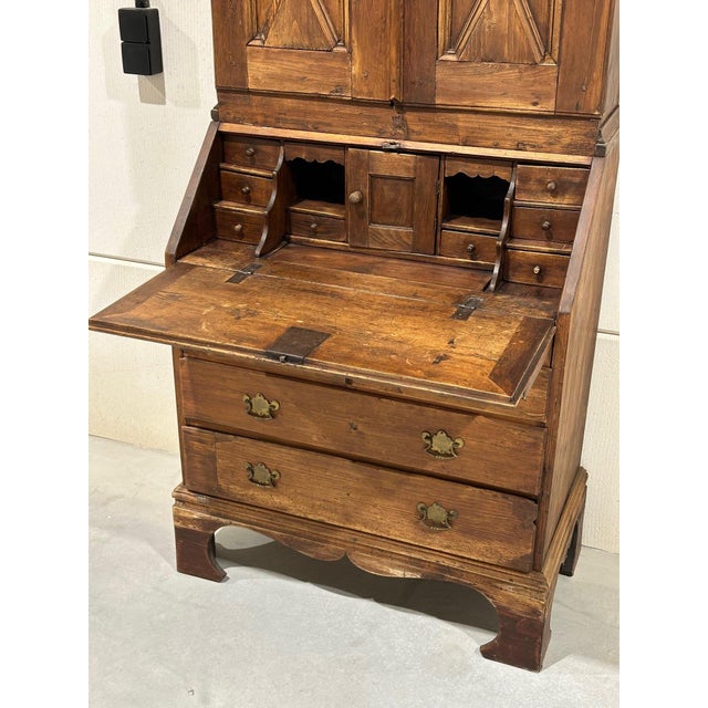 Antique Secretary Bookcase in Pine For Sale - Image 6 of 9