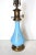 Antique 19th-Century French Blue Opaline Glass Table Lamp For Sale - Image 4 of 9