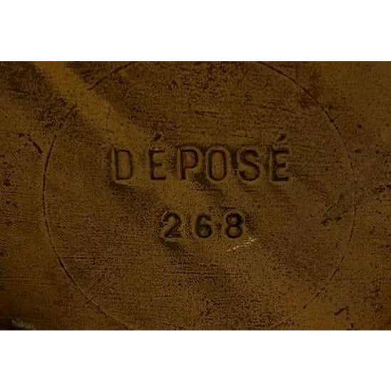 Victorian Antique De’pose’ 268 French Bronze Jewelry Box For Sale - Image 3 of 12