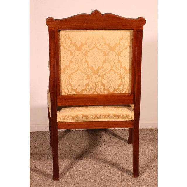 Traditional Vintage Empire Mahogany Armchair For Sale - Image 3 of 10