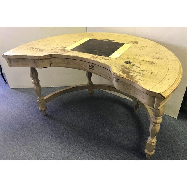 Shabby Chic Hand Painted Semi Circle Desk With Drawer By Hammary Chairish