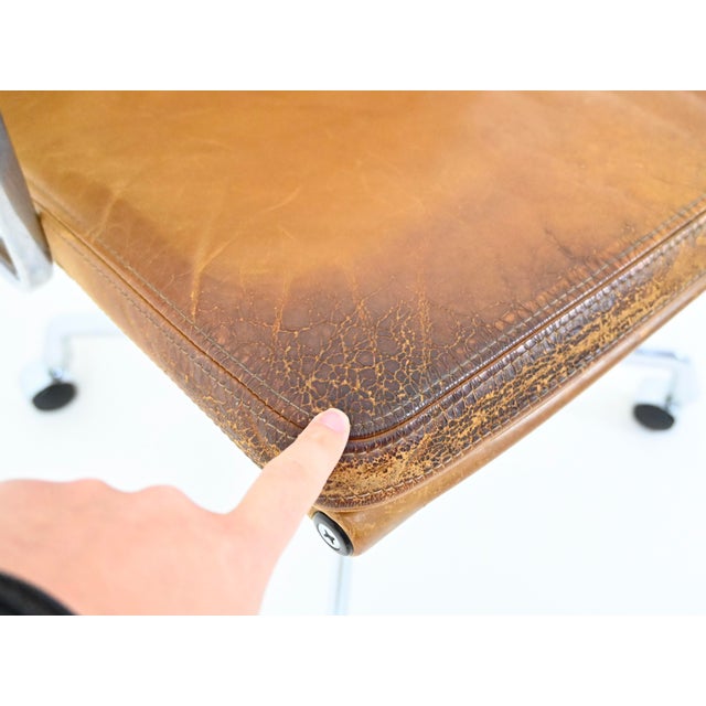 Leather Soft Pad Chair by Charles and Ray Eames for Herman Miller, 1970s For Sale - Image 10 of 11