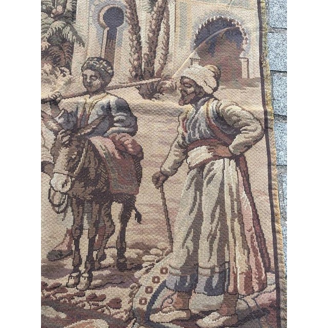 Textile Mid-Century Jacquard Tapestry in the style of Aubusson, 1950s For Sale - Image 7 of 18