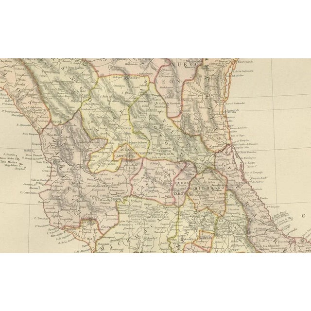 This 1882 map of Mexico, published by Blackie and Son as part of the 'Comprehensive Atlas and Geography of the World,'...