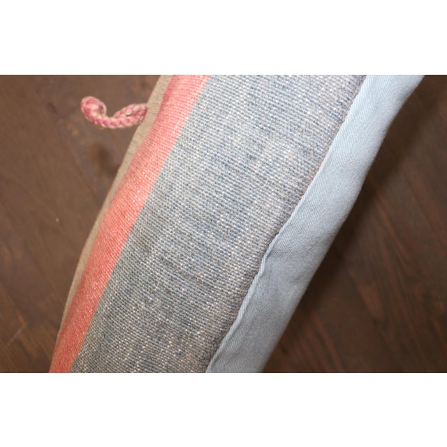 a one of a kind turkish vintage striped pillow. 13'' x 20'' . includes a polyfill insert